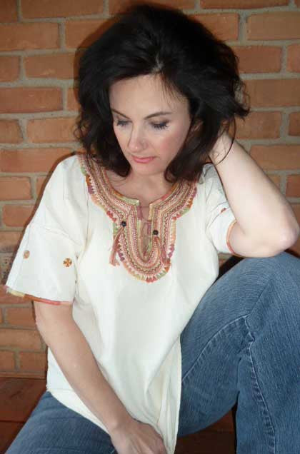 Mexican Embroidered Blouse