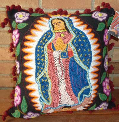 Pillow Cover w/ Virgin of Guadalupe
