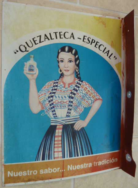 Old Quetzalteca Liquor Sign
